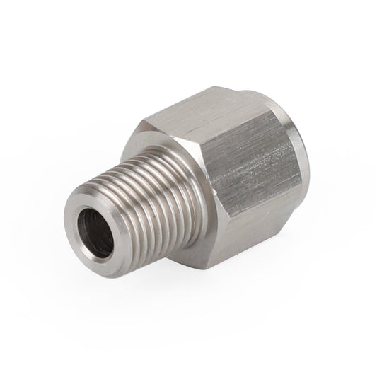 Adaptateur de manomètre de pression d'huile en acier inoxydable, 1/8" NPT mâle vers 1/4" M10x1,0 femelle