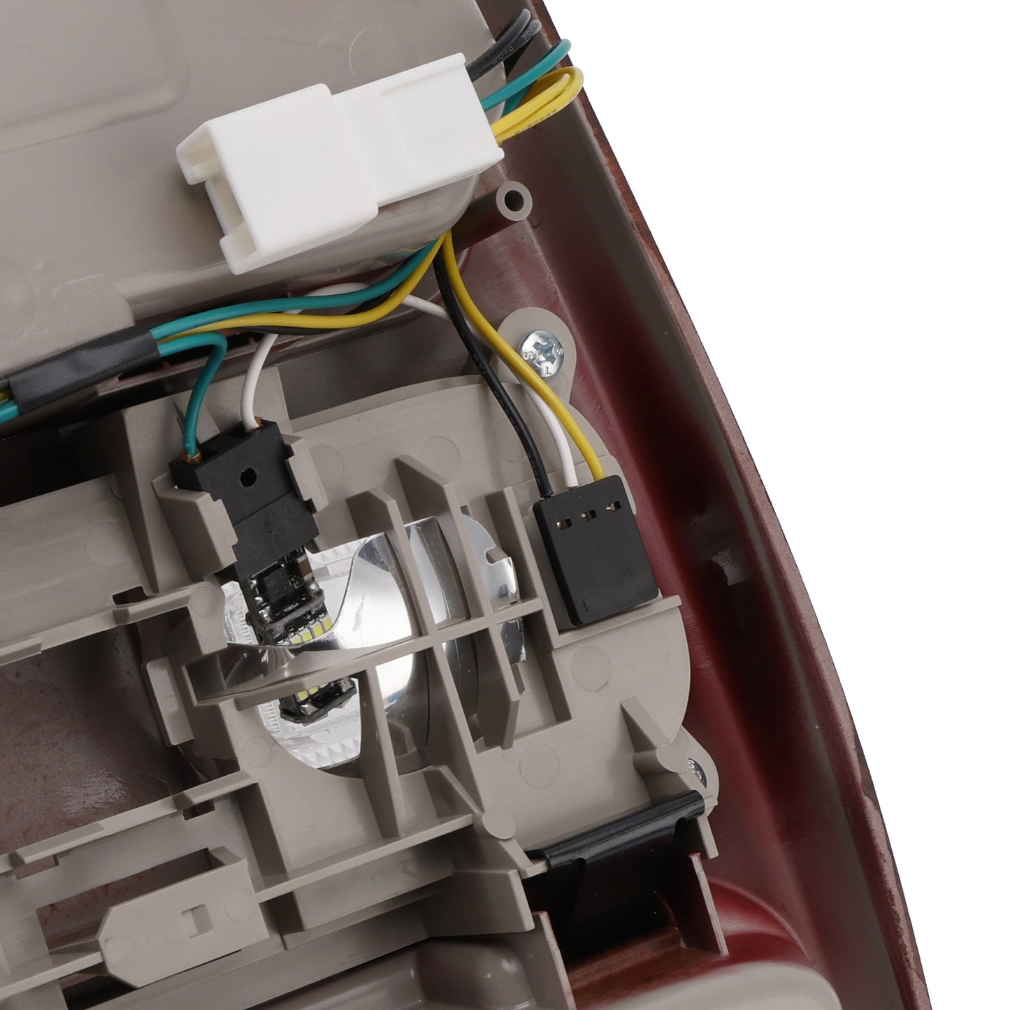 1998-2002 Dodge Ram 1500 2500 3500 Front LED Overhead Console Assembly Peach Wood 55350657 SN94TL2AA