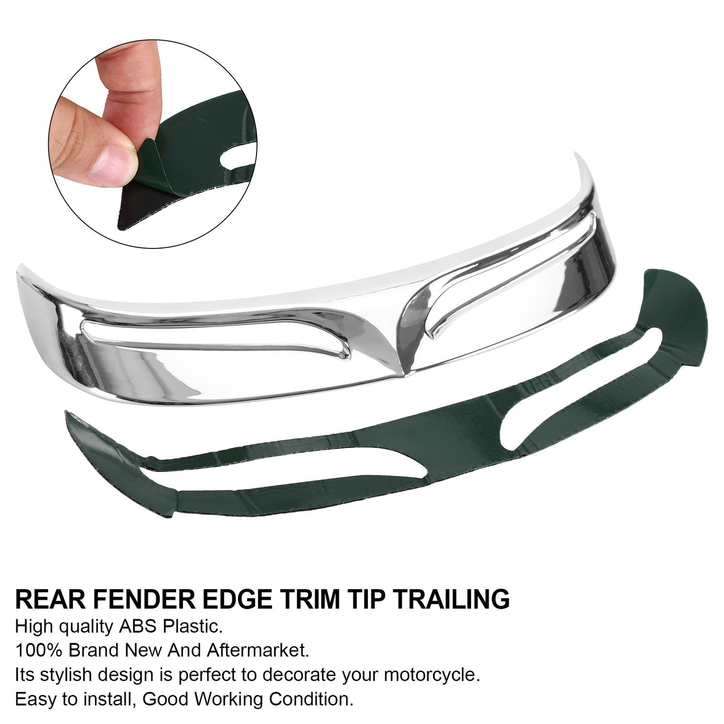 Embellecedor de guardabarros trasero cromado con punta de ajuste trasero para Fat Boy FLSTF 1990-2017