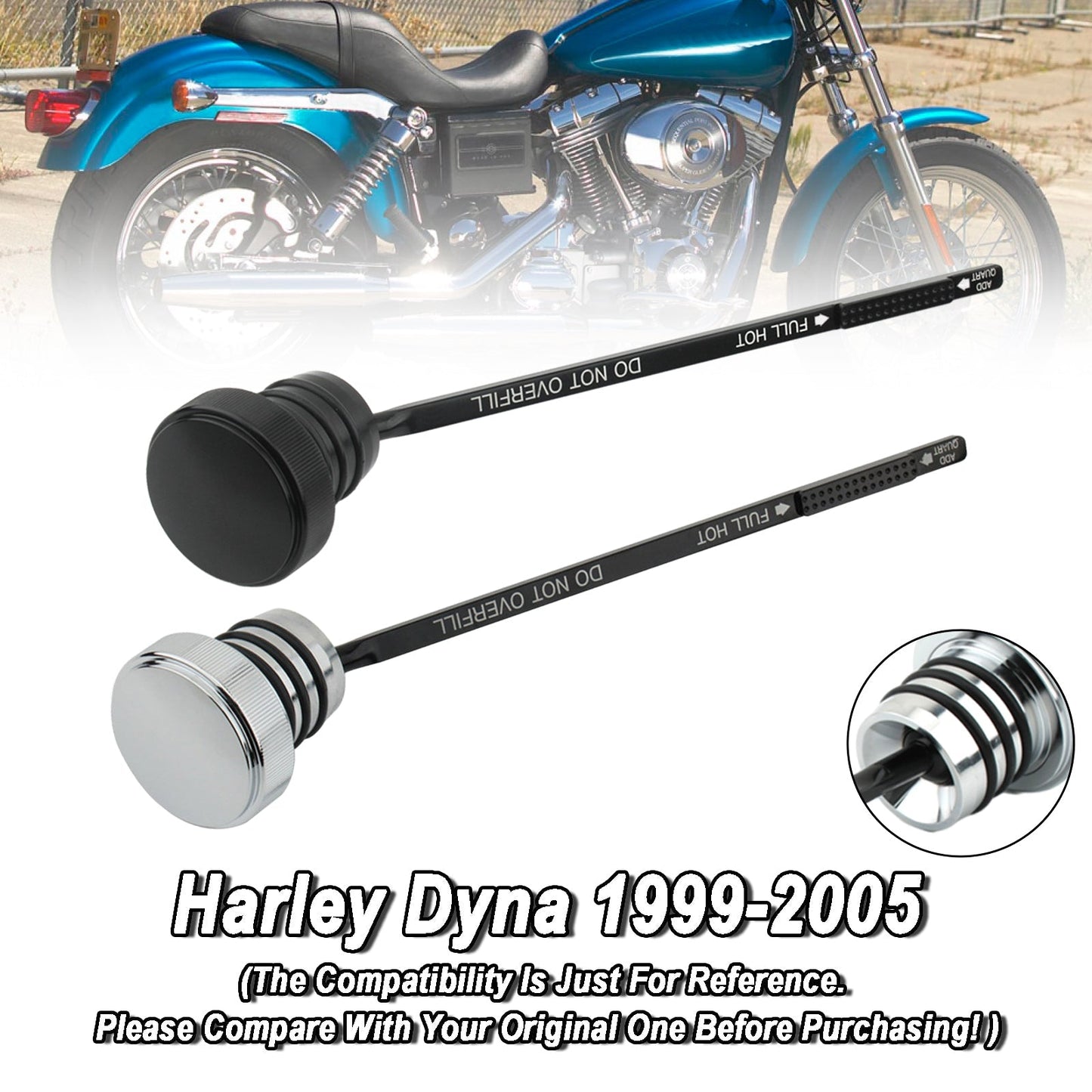 Tapón de la tapa del tanque de aceite para Super Glid FXD FXDX FXDL Dyna 99-05 0710-0150