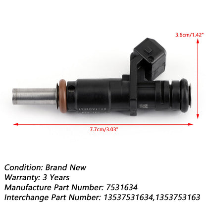 FJ748 1x Fuel Injectors For 06-12 BMW 128i 328i X3 X5 Z4 525i 2.0/2.5/3.0L 13537531634 Assosary