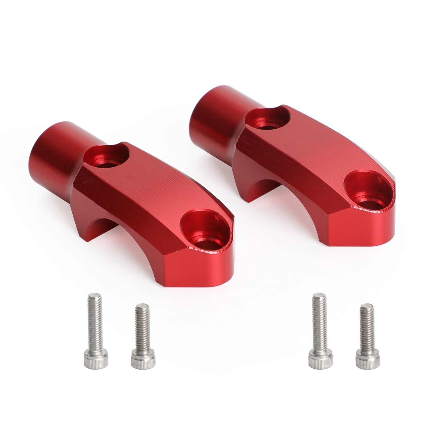 Paire de colliers de serrage pour maître-cylindre avec support de rétroviseur 10 mm x 1,25 mm pour guidon de 22 mm