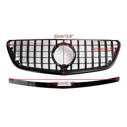 2015-2019 Mercedes Benz Vito W447 111CDI 114CDI 116CDI 119CDI GT Stlye Front Bumper Grill Gloss Black Grill