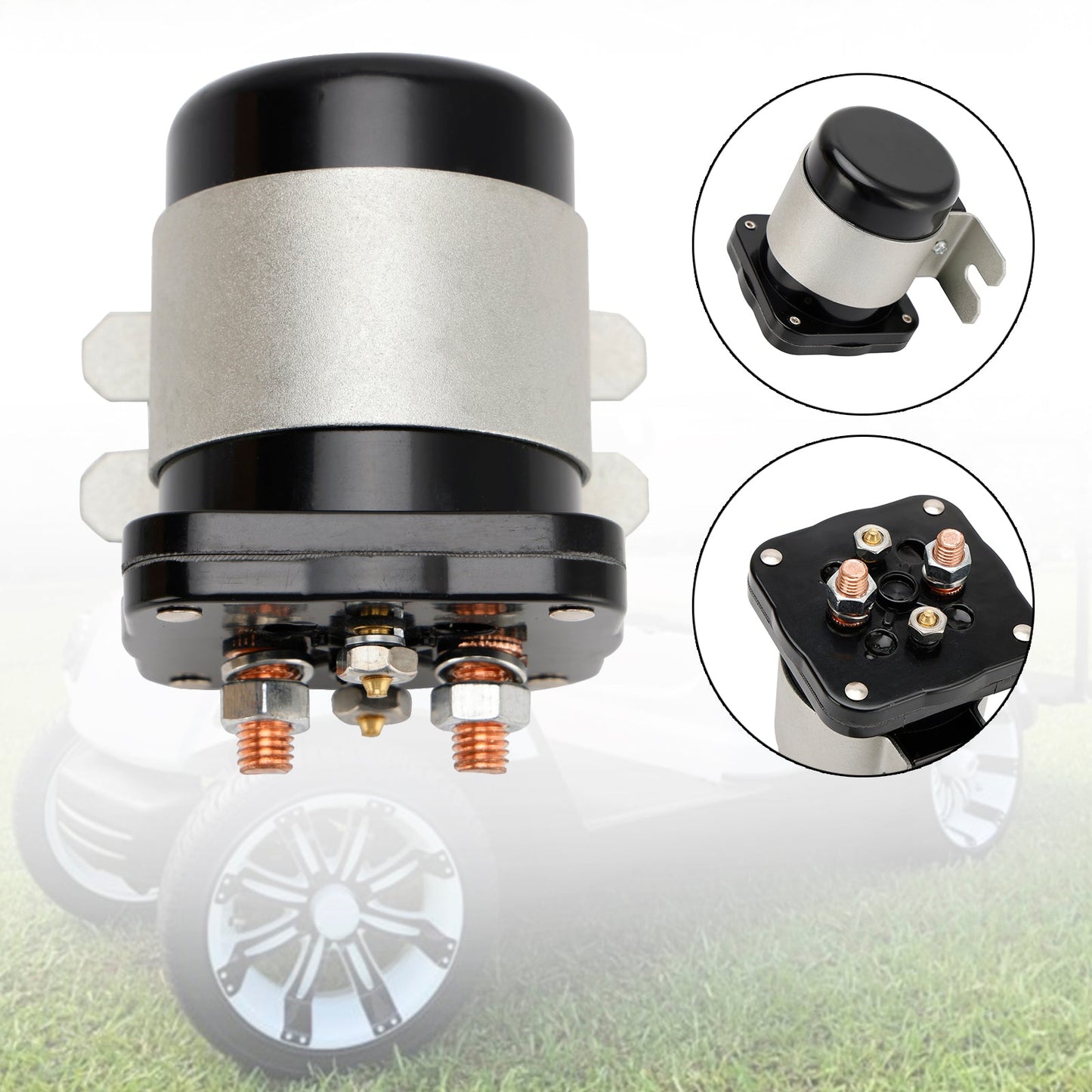 Solenoide de arranque de 48 V compatible con EZ-GO Club Car Electric Yamaha G19 G22 G23 G27