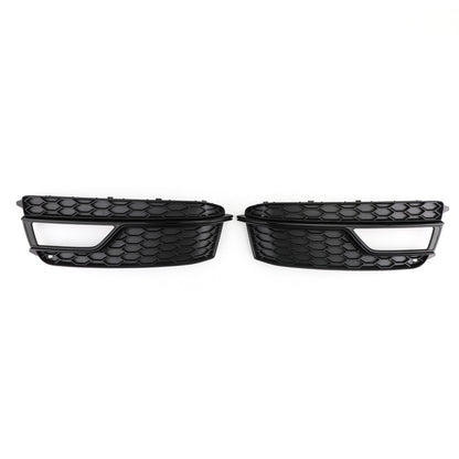 2013-2016 Audi A5 S-Line / S5 Fog Light Grille Pair Front Bumper Black Grill