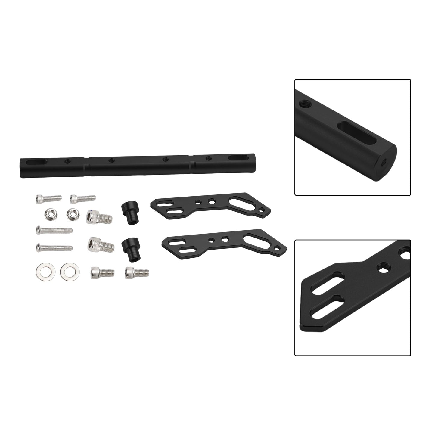 Palanca de equilibrio universal para manillar de motocicleta, ajustable, CNC, color plateado