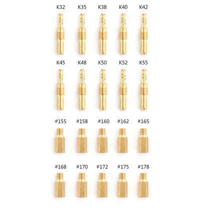 PWK 20Pcs Carburetor Main Jet kit & Slow Pilot Jet Tool Fit For Keihin PWK K32 K35 K38 K40 K42 K45 K48 K50 K52 99101-357