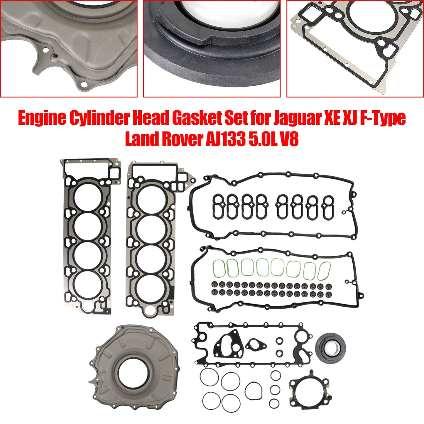2010-2015 Jaguar XFR XK XKR 5.0T Engine Cylinder Head Gasket Set LR105293 LR105294