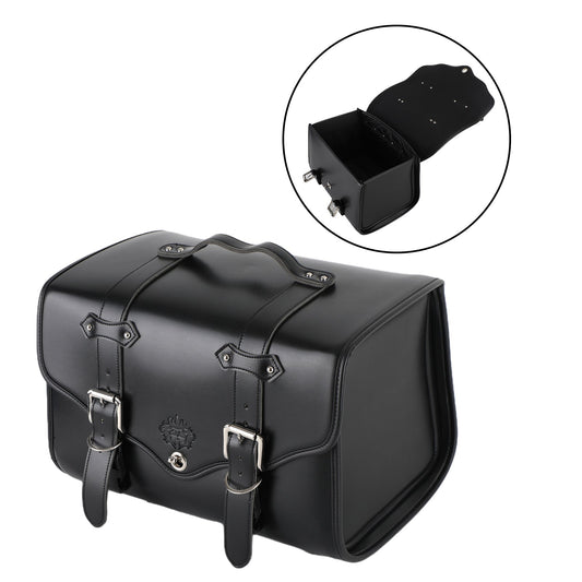 Sacoche latérale à outils pour bras oscillant solo en cuir PU pour moto
