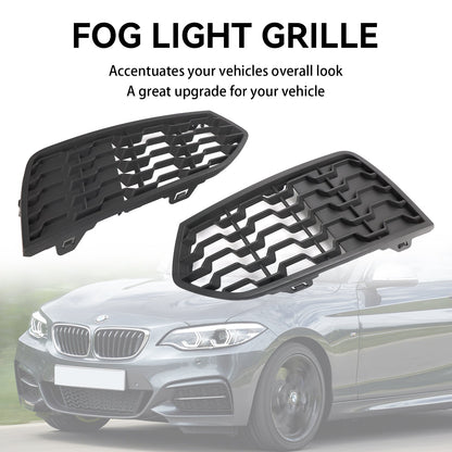 2012-2017 BMW 2-Series F22 F23 M Sport Bumpers Front Bumper Fog Light Grill Black Grille
