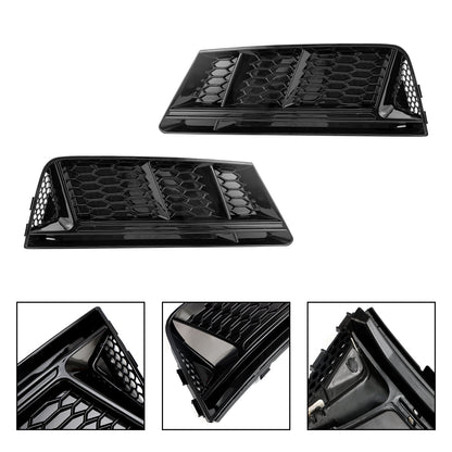 2016-2018 Audi A4 B9 Standard Version RS4 Style Front Fog Light Grill Lower Bumper Chrome