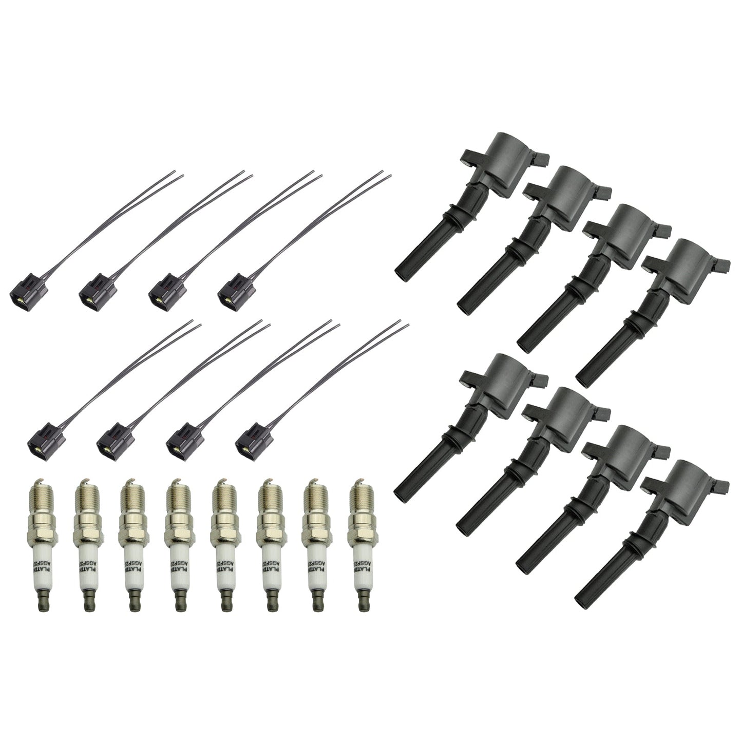 Bobine d'allumage + bougie + connecteur FD508 DG511 pour Ford F-150 5,4 L V8 8X 2004-2008
