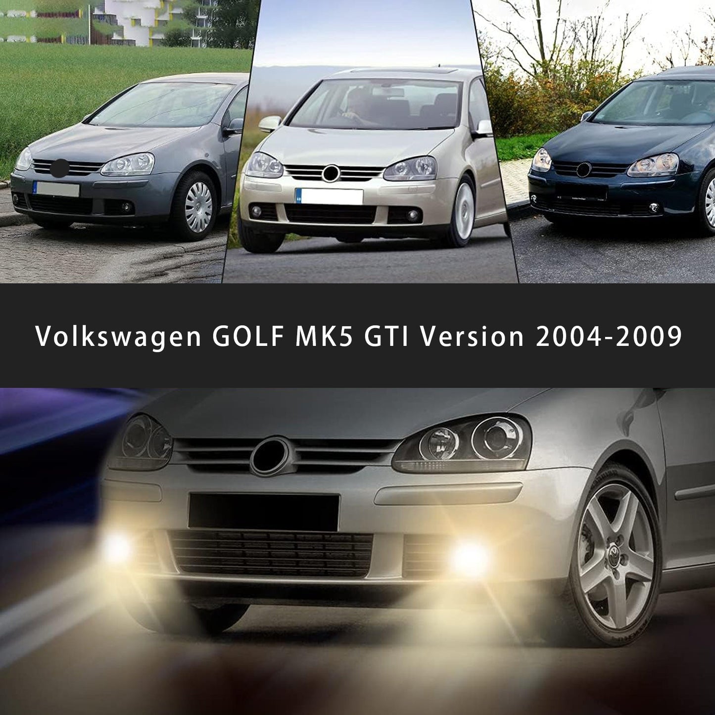 Paire de feux antibrouillard avant pour Volkswagen GOLF MK5 1K0941699C et 1K0941700C