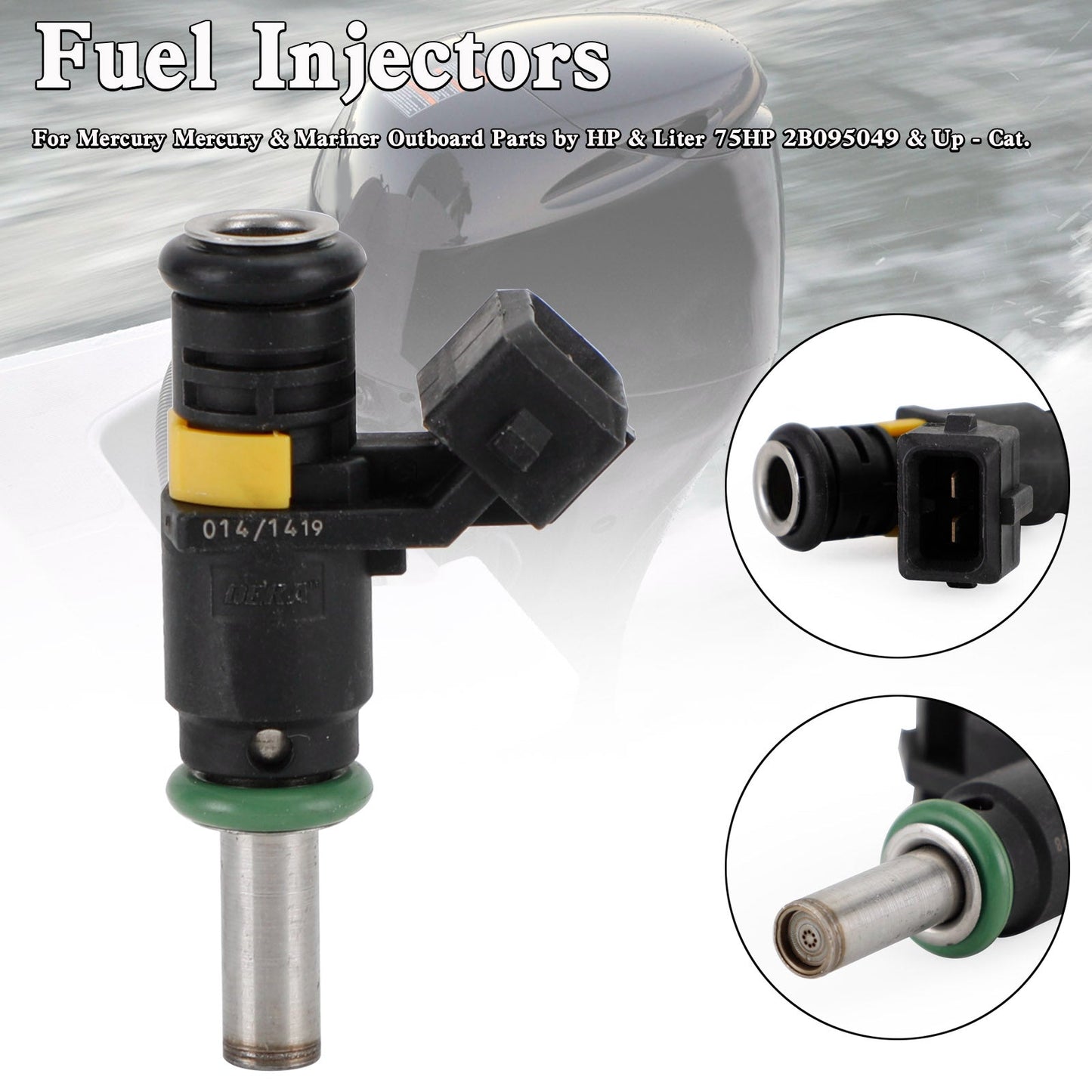 Inyector de combustible 8M6002428 para motor fueraborda Mercury de 150 HP y 4 tiempos
