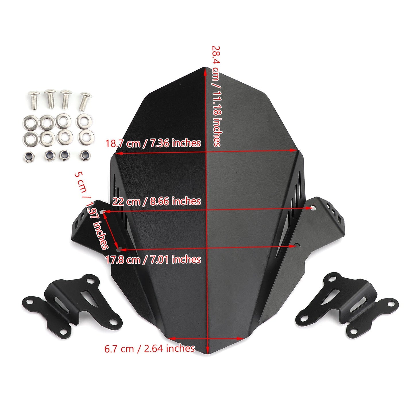 Protection de pare-brise noire pour YAMAHA FZ 09 MT 09 2017-2020