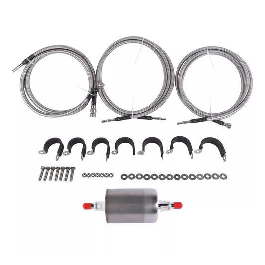 Kit de líneas de combustible trenzadas de acero inoxidable para GMC Sierra 2500 HD 3500 (2001-2003) 819-840 15043857