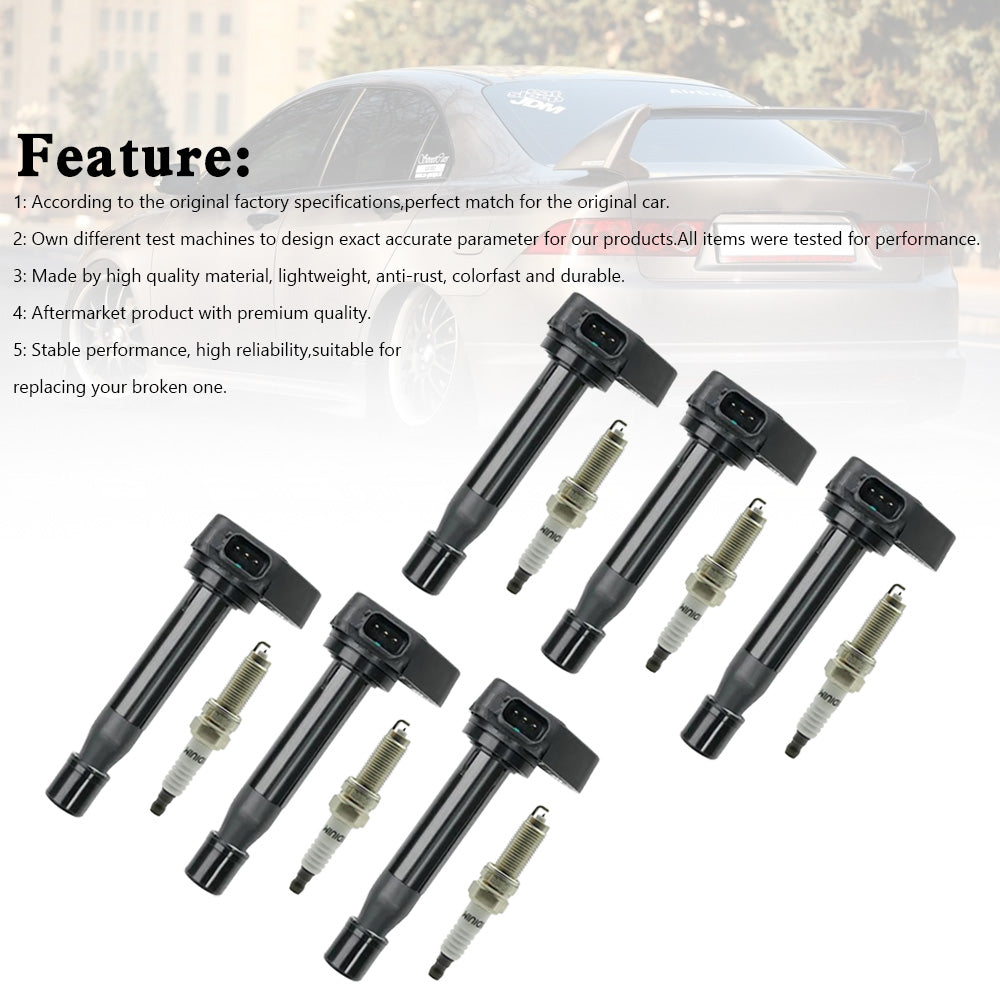 Bobine d'allumage et bougie d'allumage UF603 C1624 pour Honda Odyssey Touring EX-L V6 3,5 L 6X 2008-2010