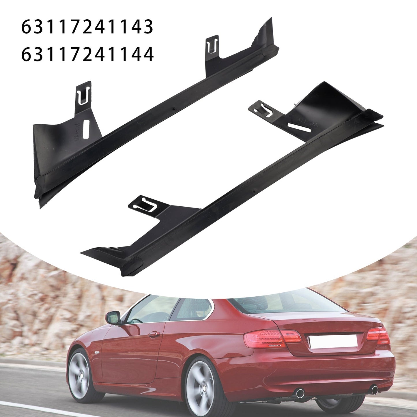 Paire de joints de phares avant pour BMW Série 3 E92/E93 2010-2013 63117241143 63117241144