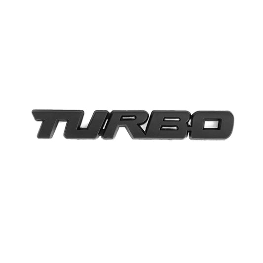 Metal 3D Turbo Logo Car Emblem Badge Sticker Trunk Bumper Decal Black