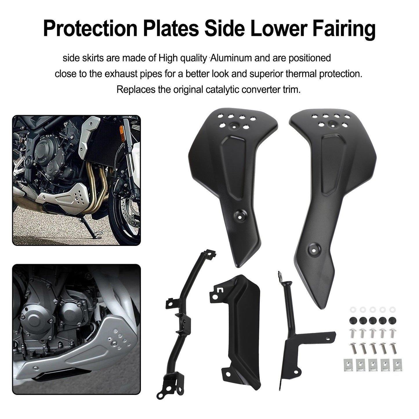 Lower Engine Belly Protection Plates Side Fairing For Trident 660 2021