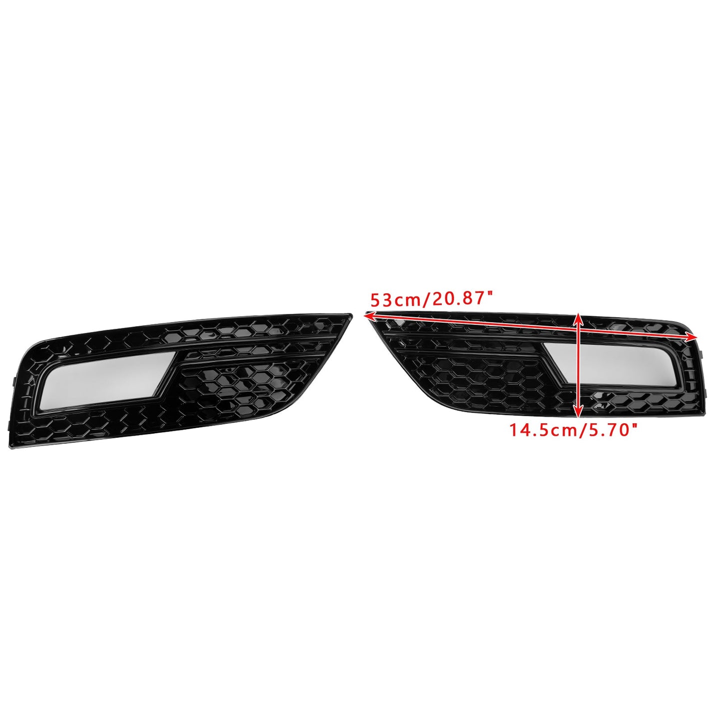 2013-2015 Black Fog Light Cover Grille Fit Audi A4 B8.5 Standard Bumper