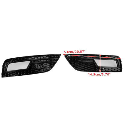 2013-2015 Black Fog Light Cover Grille Fit Audi A4 B8.5 Standard Bumper
