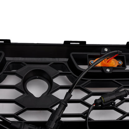Gloss Black Front Bumper Grille Grill Fit Ford Transit MK8 2015-2018 Raptor W/LED