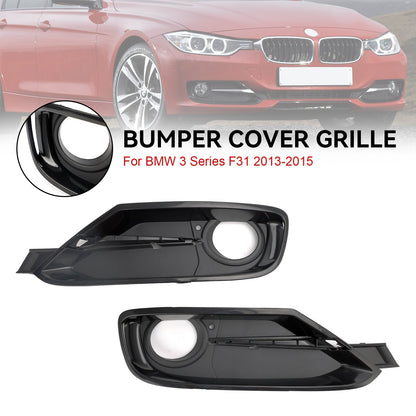2014-2015 BMW 3 Series 328d 328d xDrive 2PCS Front Bumper Fog Light Grille Covers