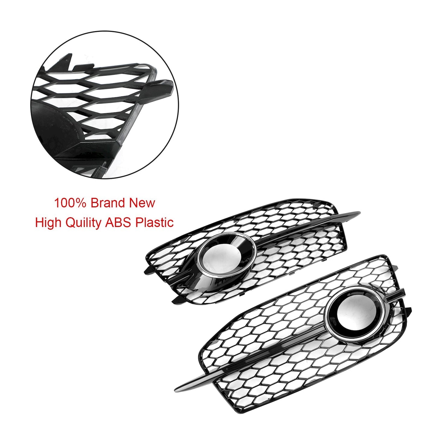 Audi 2012-2014 Q3 S-Line 8U0807682DSP9 2PCS Bumper Fog Light Grill Grille