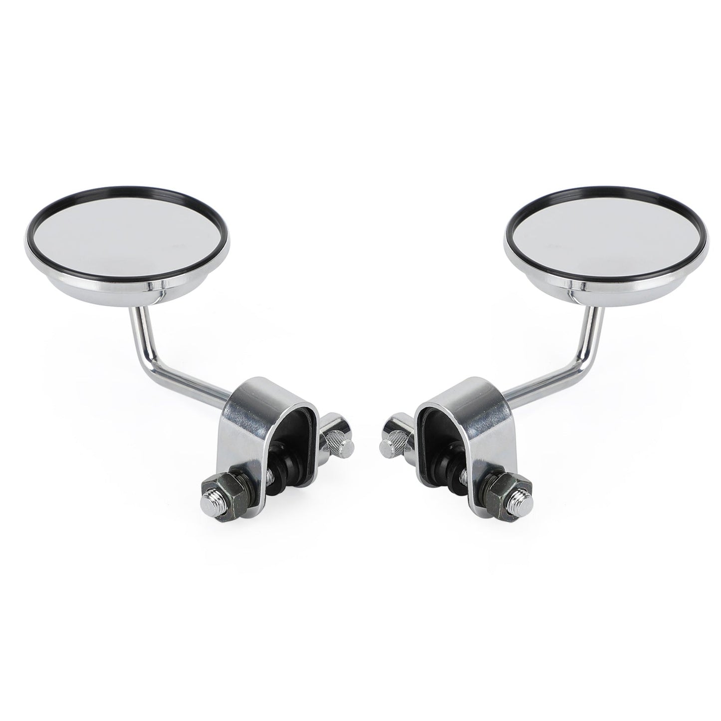 Paire de rétroviseurs ronds à pince de style ancien pour Cafe Racer, Chopper, Bobber, 3 pouces