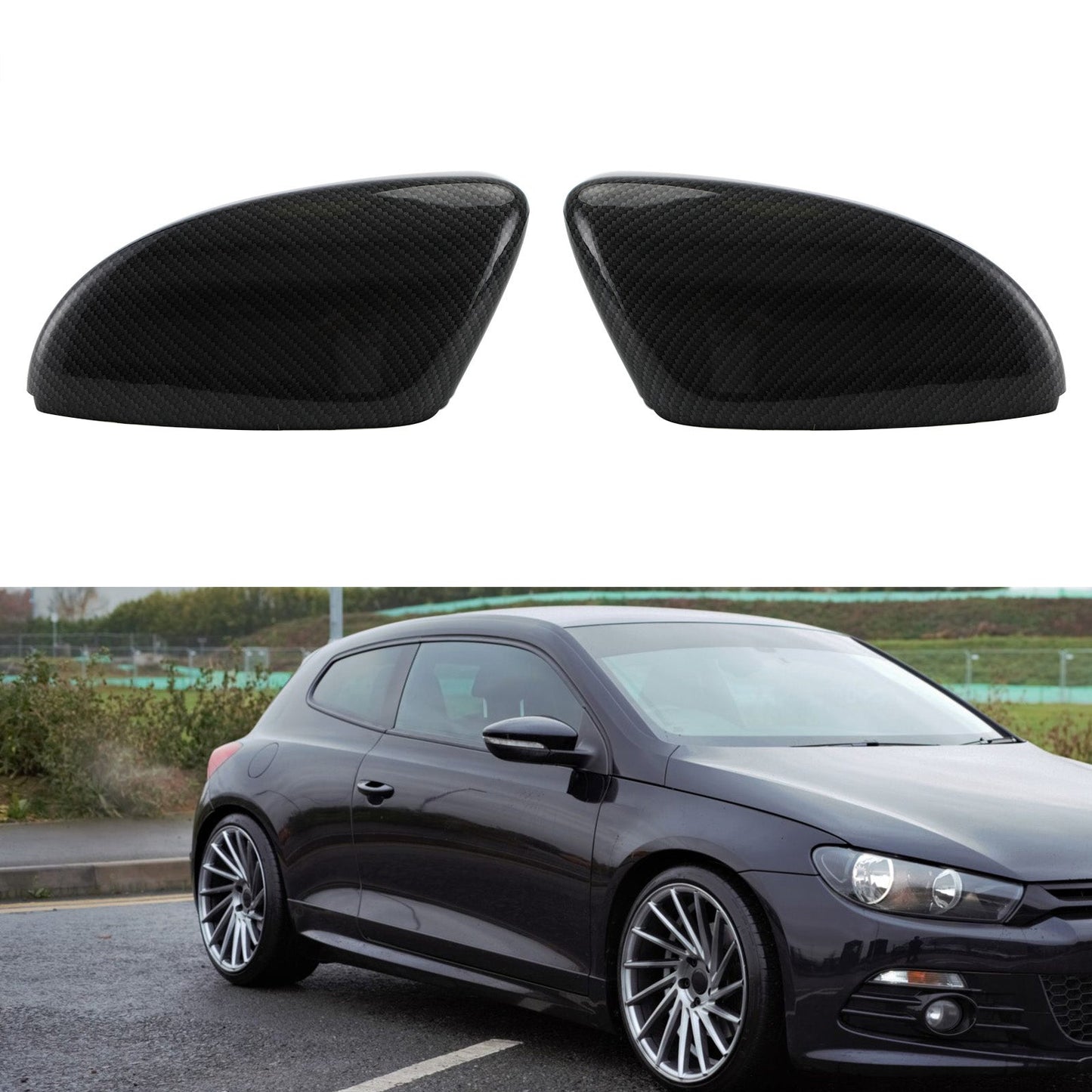 2009-2016 EOS 3C8 857 537 Rear View Wing Mirror Covers Caps