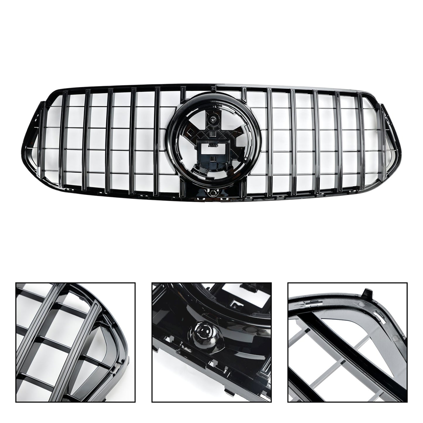2019-2023 Mercedes Benz GLE-Class V167 SUV AMG-Line Front Bumper Grill Black Replacement Grille