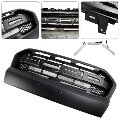 Raptor Style Front Bumper Grill Grille Fit Ford Ranger 2015-2019 T7 W/LED