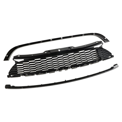 2007-2013 Mini R56 Cooper S & JCW 3-Door Hatchback 3PCS Gloss Black Front Grille Grill
