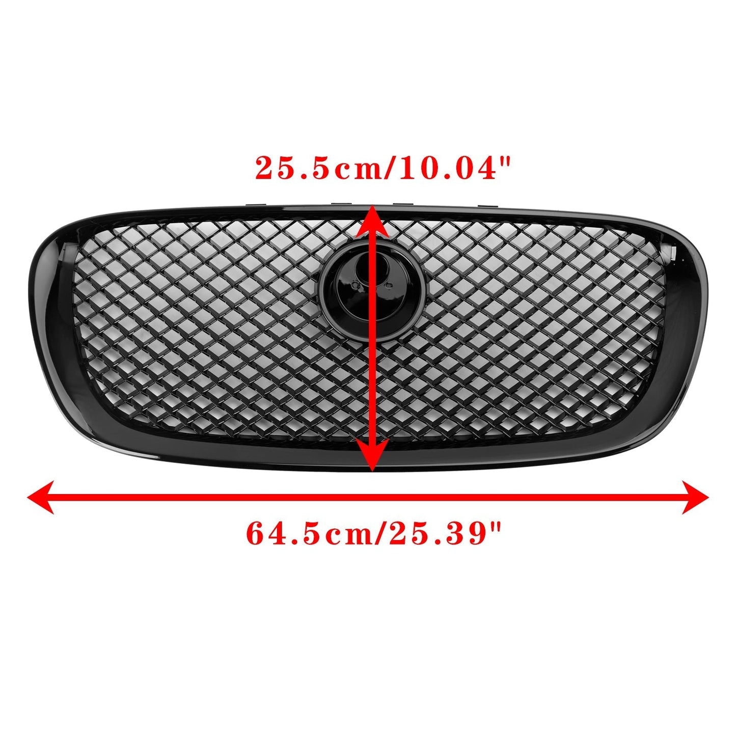 2008-2011 Jaguar XF XF-R Style Front Bumper Grill Grille Gloss Black