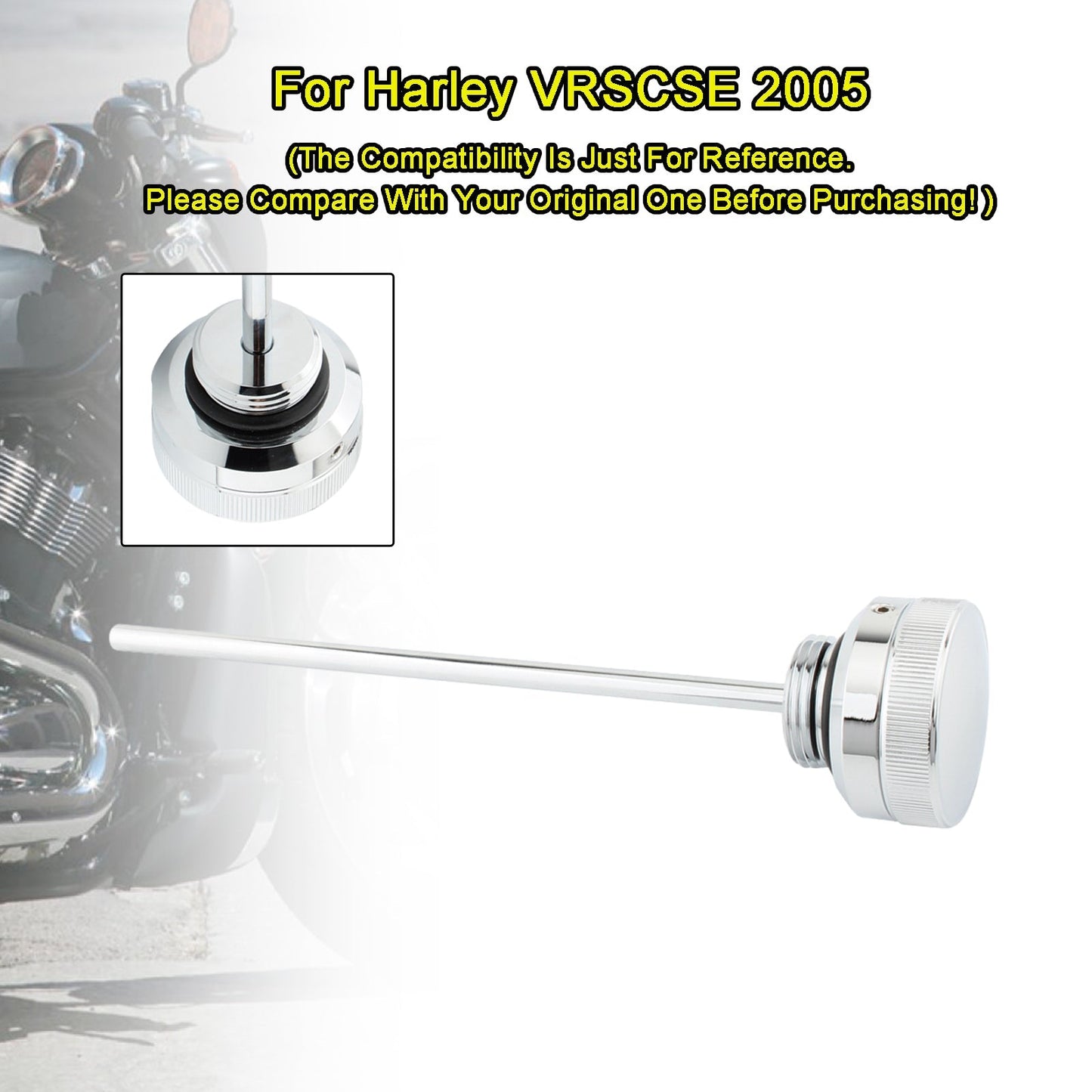 Bouchon de réservoir de jauge d'huile pour Harley VRsca Vrscb Vrscd Vrscse Vrscaw