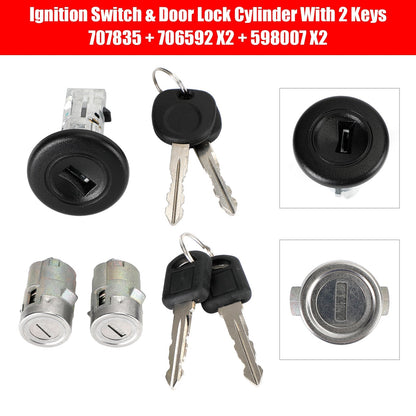 2004-2006 Chevy Avalanche Ignition Switch & Door Lock Cylinder With 2 Keys 707835 706592 598007