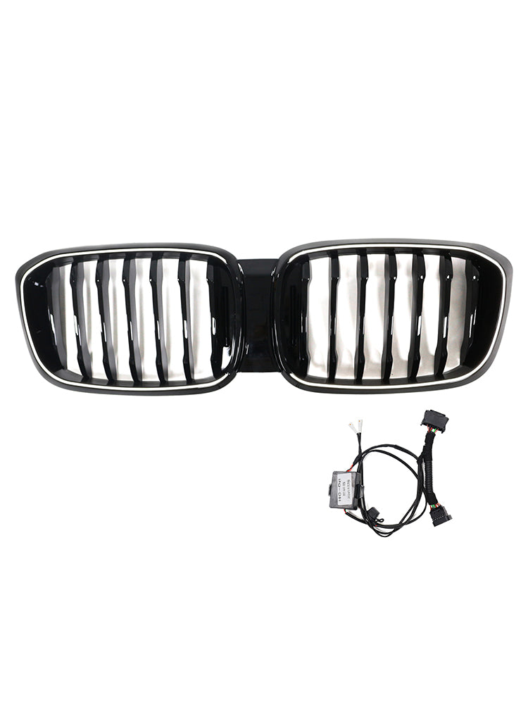 2018-2021 Gloss Black Front Kidney Mesh Grill Grille Fit BMW X4 G02 X3 G01 G08