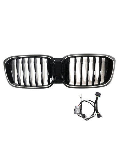 2018-2021 Gloss Black Front Kidney Mesh Grill Grille Fit BMW X4 G02 X3 G01 G08