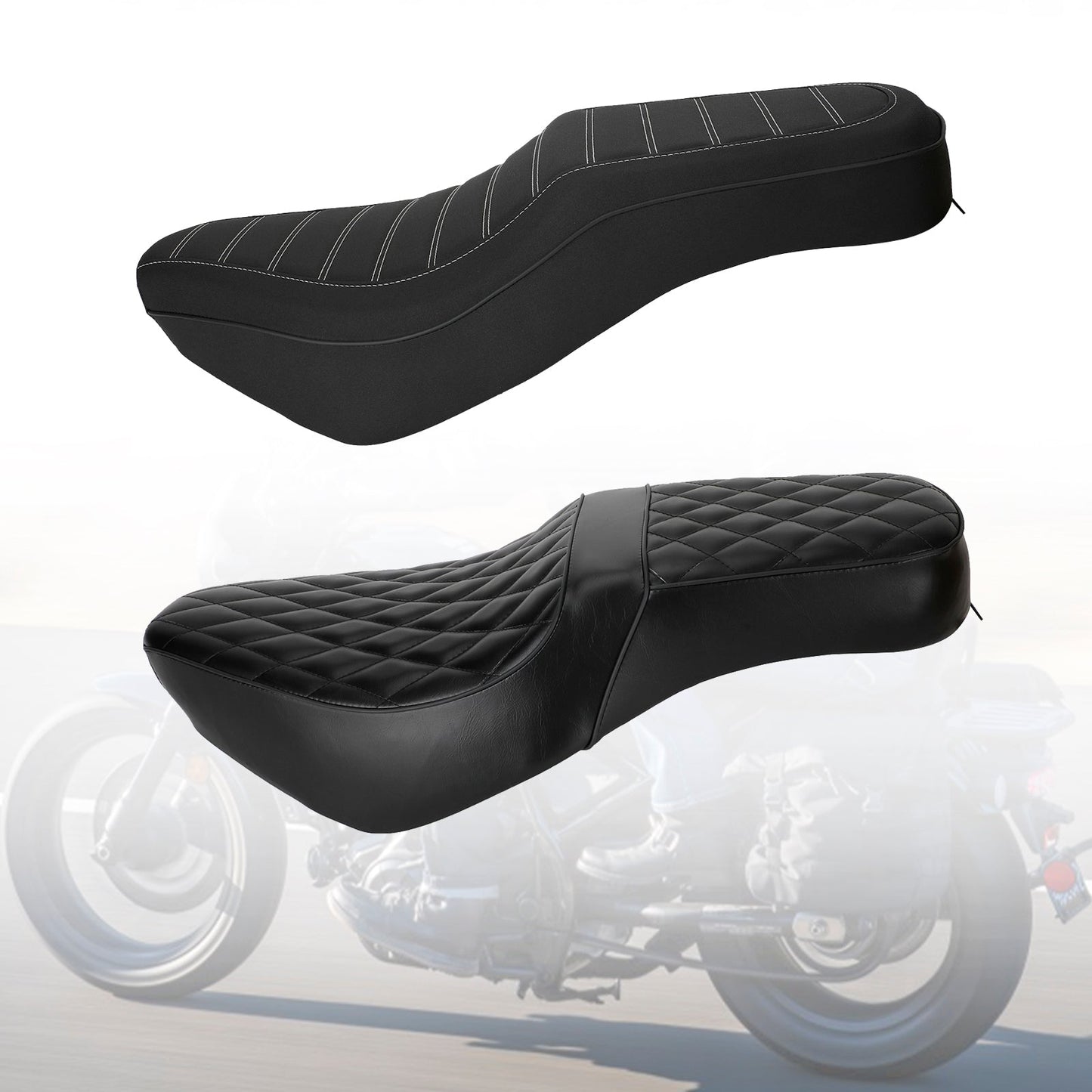 21-22 HONDA Rebel 1100 CM1100 Reemplazo del asiento delantero trasero del conductor y pasajero negro mate