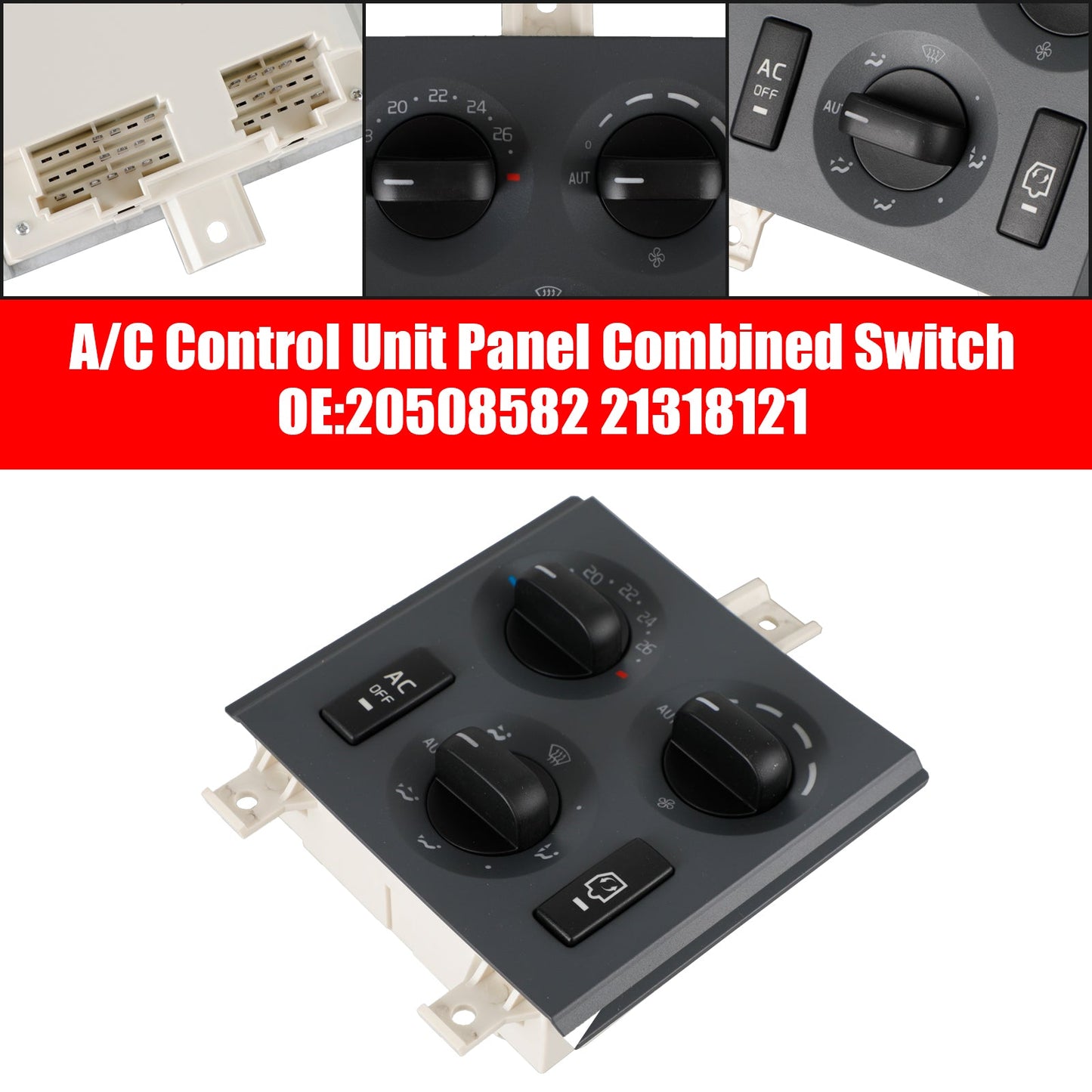 Interrupteur combiné du panneau de commande de climatisation pour camion Volvo FM FH 20508582 21318121