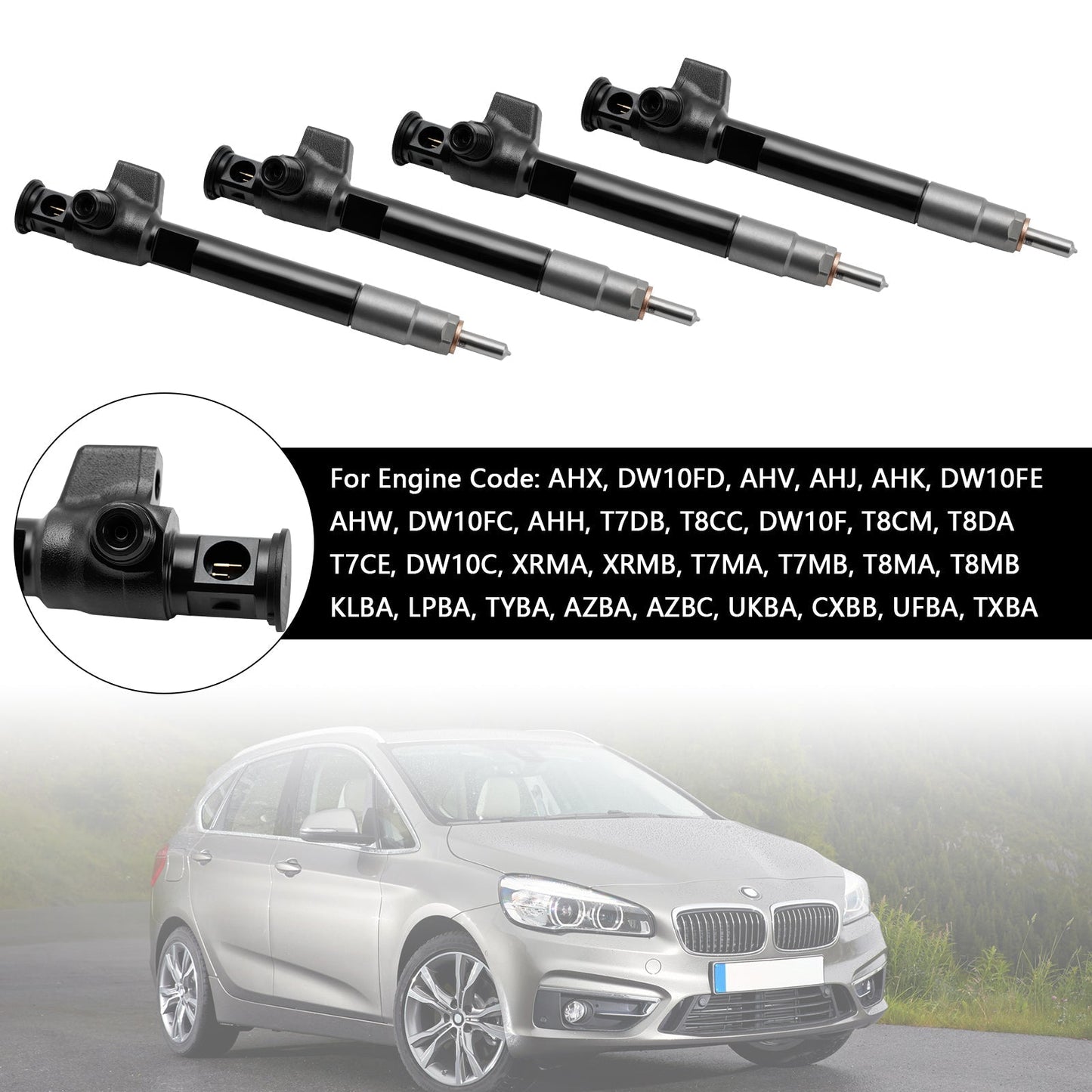 Inyector de combustible diésel Ford Delphi (4 piezas) 28388960 9674984080 28602948