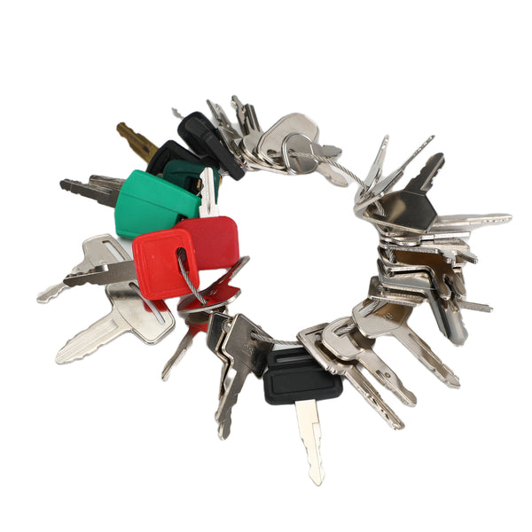 Juego de 30 llaves de encendido para maquinaria de construcción pesada para Cat JD Komatsu Volvo Laser