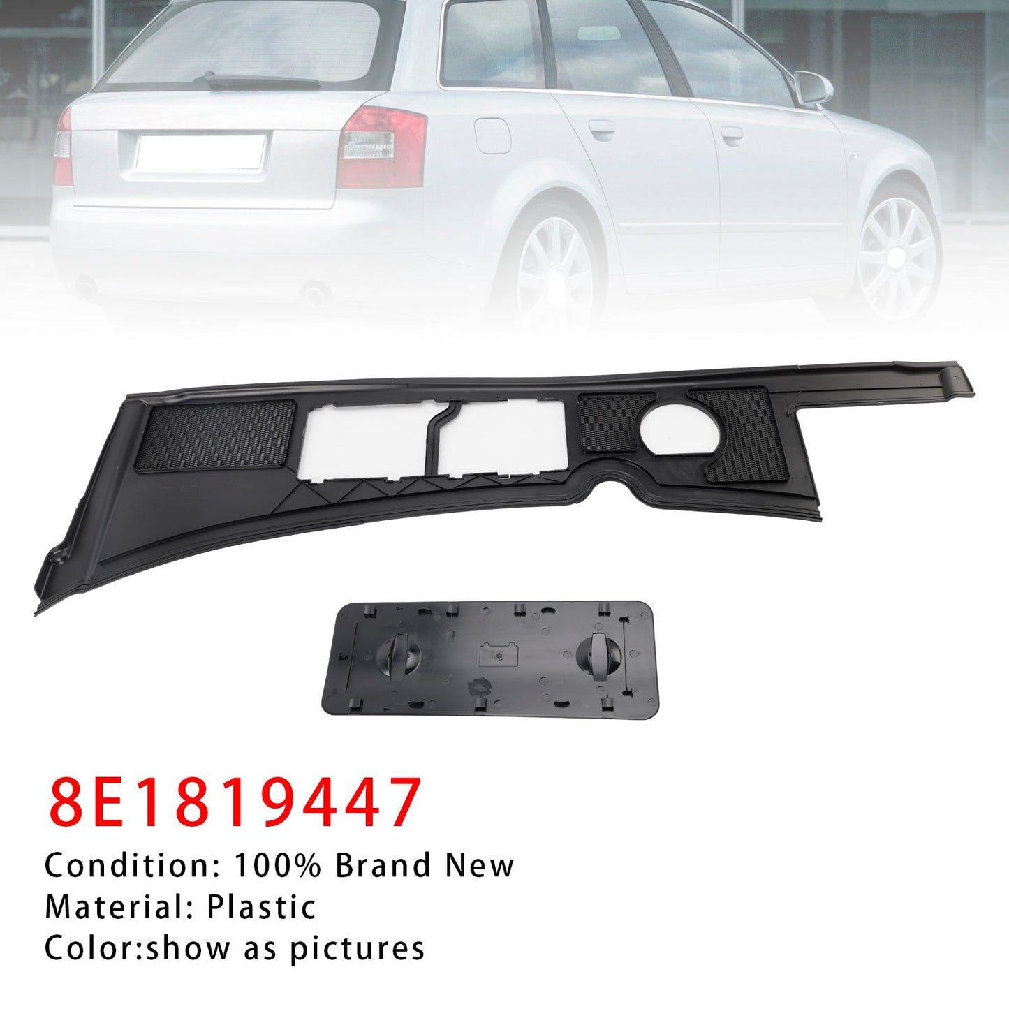 Audi B6 A4 Quattro V6 30v Water Box Deflector Tray & Battery Cover 8E1819447 8E1819422A