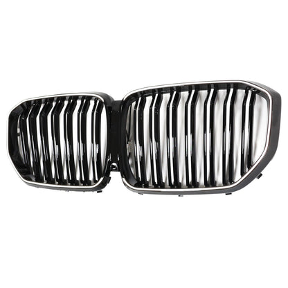 Double Slat Black Front Kidney Grille Fit BMW X5 G05 2019-2022 M-Performance