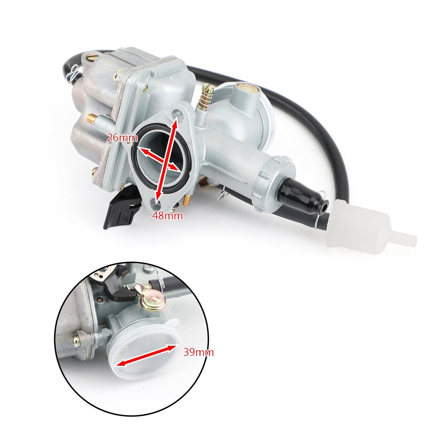 Carburateur d'admission 26 mm pour Honda CB125 XL125S TRX250 TRX 250EX Recon 125 cc, carburateur PZ