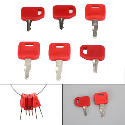 (6)For John Deere Heavy Equipment Ignition Excavator Loader Dozer Keys
