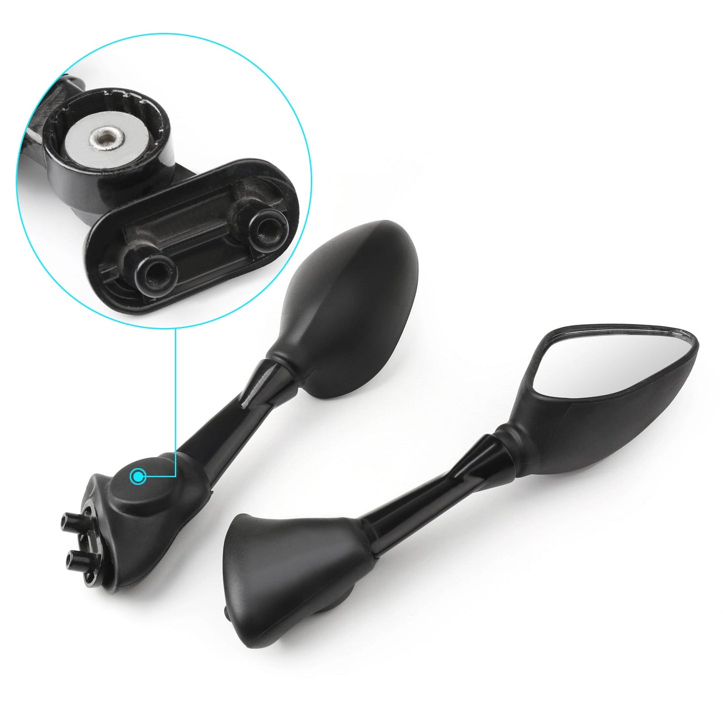 Paire de rétroviseurs noirs pour moto sportive BMW S1000RR 2010-2014