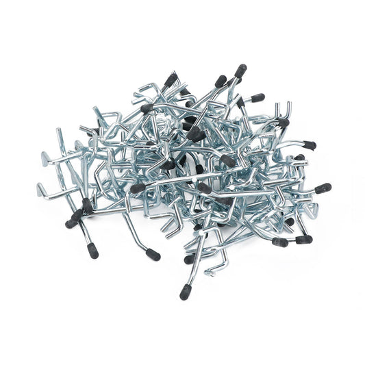 50 ganchos de 2 pulgadas para tableros perforados, de seguridad, con punta negra.