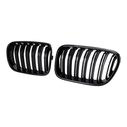 2010-2014 BMW X3 F25 xDrive28i/xDrive35i/xDrive20d/xDrive30d Gloss Black Grille Front Bumper Kidney Grill